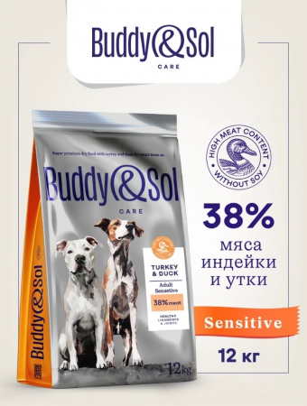 B&S CARE SENSITIVE Сухой корм д/собак с чувствит.пищев. (индейка /утка) 12кг, BS210